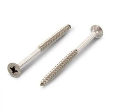 VBA Vis bois agglo Tête fraisée TF Pozi N°1 3X50 Filetage partiel Inox A4-1 piece