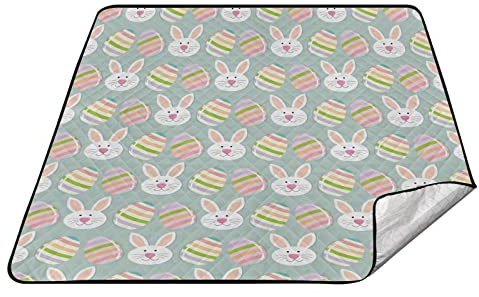 Leichte Parkdecke Osterhase Eier Picknickmatte mit Aufbewahrung für Camp