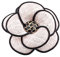 Broche camélia élégante en tissu de luxe pour écharpe, décoration de sac à dos de fête florale (rose)