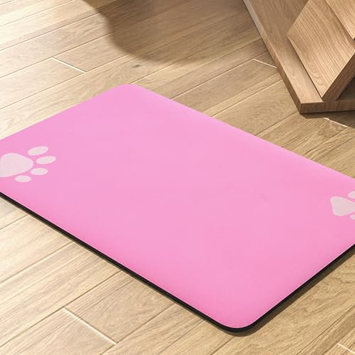 PADOOR Tapis d'alimentation pour animaux de compagnie - Tapis absorbant pour gamelle de nourriture et d'eau - Pas de taches - Séchage rapide - Accessoires pour chiens - Gamelle d'eau pour chiens