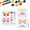 MAYJOYDIY 3 Stück Gesichtsbemalungsschablonen Körper Gesichtsbemalungsschablonen Fledermaus Spinne Geist Kürbis 20 × 20/30 × 30 cm Mit Pinsel Gesichts Make Up Vorlagen Für Feiertage Halloween Party
