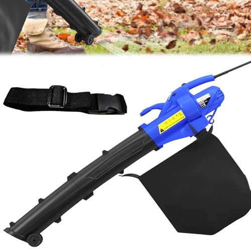 3 in 1 Gardens Leaf blower Garden Vacuum and Shredder for Clearing Patios, Gardens, 3000W Electric Leaf Blower Lightweight Leaf Vacuum - 30L Leaf Collection Bag, 10:1 Shredding Ratio, 10m Cable