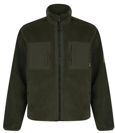 Tokyo Laundry Men's Calllias Teddy Fleece Funnel Neck Jacket Top