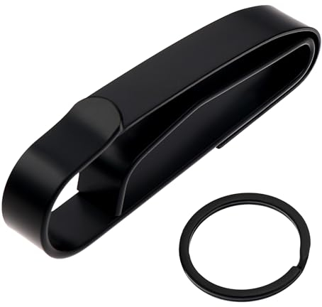 Teaaha 1 Stück Schwerlast Schlüsselhalter Gürtel Edelstahl Gürtelclip Mit 2 Schlüsselringen Tactical Männer Gürtelschlaufen Polizei Schlüssel Clip, Für 3,8-5,7cm Breite Dienstgürtel Polizei Feuerwehr