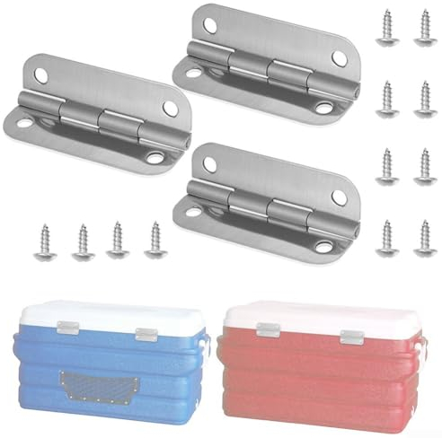 3PCS 304 Stainless Steel Cooler Hinges, Cooler Hinges & Screws Replacements For Igloo Cooler Parts