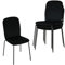 WOLTU Sillas Comedor, Set de 4 Sillas Cocina, Sillas Tapizadas de Terciopelo, Sillas Apilables para Comedor, Salón y Dormitorio, Asiento Acolchado y Patas de Metal, Negro, EZS41sz-4