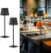 ZACHVO 2 Stück LED Tischlampe Kabellos Dimmbare 5200mAh LED Akku Tischleuchte 3 Farbtemperatur IP44 Wasserdichte Verwendung im Innen-/Außenbereich Touch Control USB-C Metallmaterial (Schwarz)