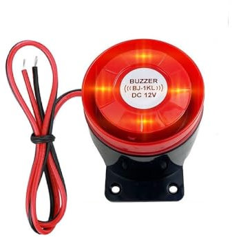 Switian DC 24V verdrahtete Mini Sound Light Alarm Blinklicht Horn Sirene 120 dB Home Security Sound Alarmanlage