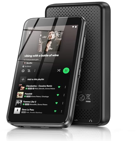 HIFI WALKER G7Mini 16GB MP3 Player with Bluetooth and WiFi, MP4 MP3 Player with Spotify, MP3 Player with Speaker, Portable Android MP3 Player Support Deezer, Audible, Pandora, Amazon Music