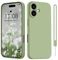 HGH für iPhone 16 Hülle Silikon mit 1 Lanyard, Handyhülle für iPhone 16 Dünn Rundumschutz mit Microfiber-Innenfutter Kratzfest Schutzhülle 6.1 Matcha-Grün