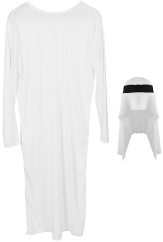CIYODO Arabische Kleidung für Frauen Halloween Geschenkideen Weiß 1 Satz