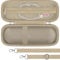 BOVKE Carrying Case Compatible with Beats Pill (2024 Release) - Portable Bluetooth Speaker, Beats Pill Wireless Speaker Holder Bag with Extra Mesh Pocket for Charging Cables, Gold+Gold