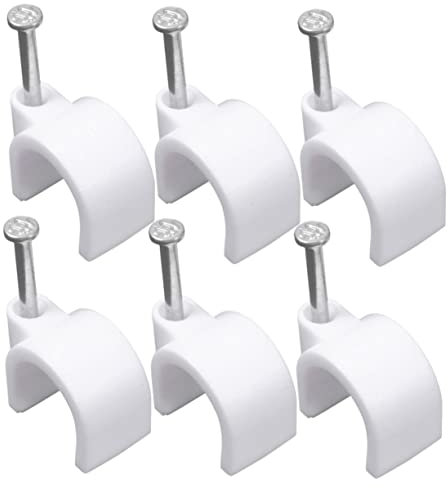 KITANDOVE 100 Pezzi Morsetto in Pvc 18mm Supporto Per Tubo Da Elettricista Clip in Acciaio Per Cavi Di Supporto Fisso A Parete