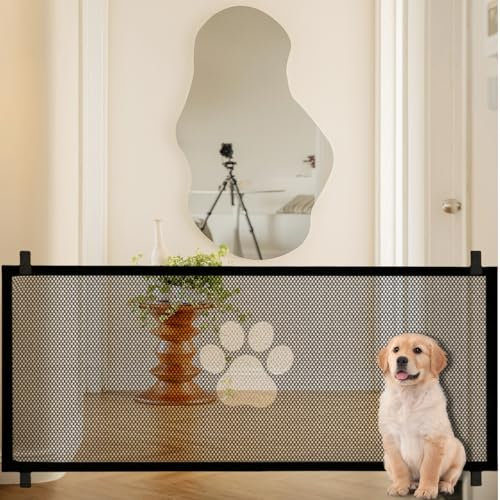 Barrière de Protection d'Escalier Portable pour Bébé et Chien - 180 x 78 cm - Sans Perçage - Pour Escaliers, Portes d'Animaux Domestiques, Couloir
