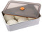 SUMNACON Caja de prueba de masa de pizza de acero inoxidable, contenedor de masa de pizza para el hogar, bandeja de prueba de masa, caja de almacenamiento de gran capacidad, organizador de pasteles