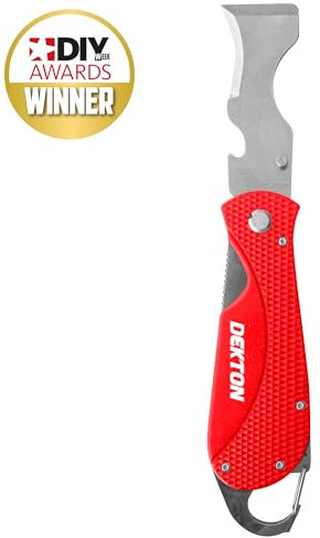 Dekton Folding Knife-Perfect For Precision Cutting|Compact, Durable Design With Sharp Stainless Steel Blade|Secure Locking Mechanism|Ergonomic Handle For Comfort And Safety|Ideal For Scraping, Cleanin