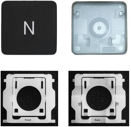 CTBDZ Individual Key Cap with Hinge Replacement for (M1 M2) MacBook Pro A2141 A2251 A2289 A2338 A2442 A2485,Replace for MacBook Air A2179 A2337 A2681 Keyboard Keycap (N Key)