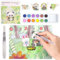 OVOISSTIY Malbuch Wasserfarben für Kinder, Aquarell-Malpapier 24 Seiten von Panda Abenteuer, Pocket Aquarell Watercolor Painting Book für Kinder mit 12 Aquarellfarben 1 Wasserpinsel Stift, Geschenk