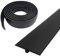 Übergangsprofil Selbstklebend, Breite 50 mm Selbstklebendes PVC-Übergangsstreifen-T-Formteil, Flexible T-Form-Übergangsstreifen für Laminat/MDF und Holzböden (Schwarz, 3 m)