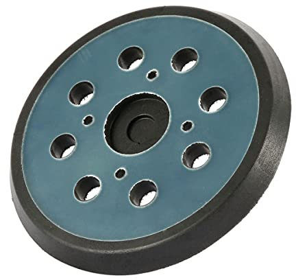 5 Inch 8 Holes Replacement Sander Backing Pad Round Hook and Loop Backing Pad Easy Installation Replacement Sanding Pad Sander Accessories for Most Orbital Random Sanders with 4 Screws (1PC)