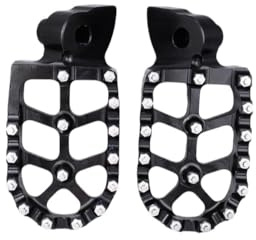 avdb-moto Cale Repose-Pieds Cross/Enduro Compatible avec YAMAHA YZ 65 / YZ65 2018-2024, YZ 85 / YZ85 2002-2023, YZ 125 YZ125 1997-2024, YZ 250 1998-2024, WRF 450 2003-24 en Alu Droit+Gauche (Noir)