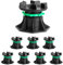 VEVOR Deck Blocks 8 PCS, 2200 lbs / 997.90 kg Load Capacity Deck Support Plastic Pedestal Paver, Raising 3.54-4.65 inch / 90-118 mm, Height Adjustable Shed Foundation Base for Wood Concrete Metal