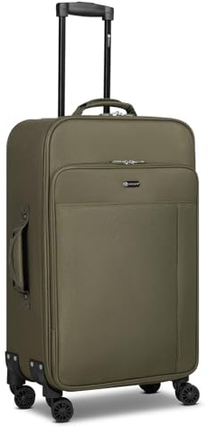 Check in CHECK.IN Koffer für Damen und Herren | mittelgroßer Trolley 41 x 26 x 70 cm Polyester Material | Teleskopgriff & Doppelrolle| Sevilla 2.0 Serie