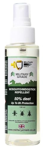 Military Shield DEET 50 Insect Repellent Spray Max Protection All Locations