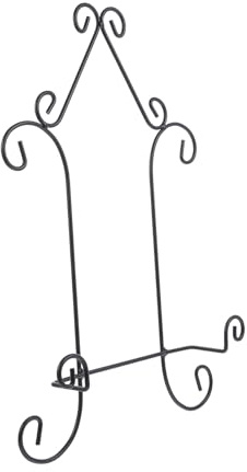 DECOMELODY Creative Wall-mounted Iron Art Plate Display Stand 41x25.5cm Metal Wall Hanger Rack for Dish Storage and Artwork Exhibition