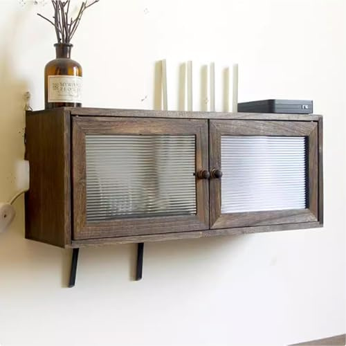 NKSTRWR Router-Regal Aus Holz Zur Wandmontage, WLAN-Aufbewahrungsbox Zur Wandmontage, WLAN-Box-Versteck Für Büro Und Zuhause(Natural,L36cm/14in)