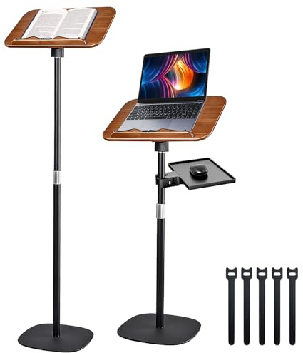 Atril de Suelo para Libros, Soporte para Portátil y Libros de Cocina