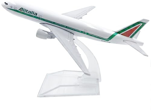 MEZHEN Modello di aereo per 777 Alitalia in lega 1/400 Scala Diecast Modellino di aereo in metallo in miniatura con supporto per esposizione collezione Regalo di Natale Modellini in miniatura