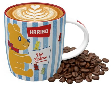Nostalgic-Art Retro Kaffeebecher, 330 ml, HARIBO – Die Echten | Original Lizenzprodukt (OLP), Keramik-Tasse für Kaffee, Vintage Design, Geschenk-Idee für Naschkatzen