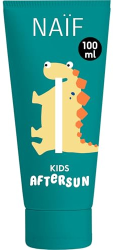 Naïf - Gel Aftersun - para niños - A partir de 3 años - Dermatológicamente probado - Calma y refresca la piel - Libre de microplásticos, aceites minerales y siliconas - Vegano - 100 ml