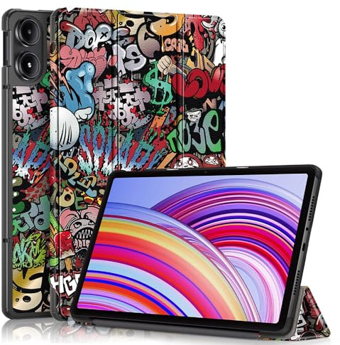 Techsuit für Xiaomi Redmi Pad Pro und Poco Pad Hülle mit 360 Schutz, Mikrofaser Innenfutter, Verstellbare Betrachtungswinkel, Schlankes Design, Anti Fingerabdruck, FoldPro Series, PU Leder, Urban Vibe