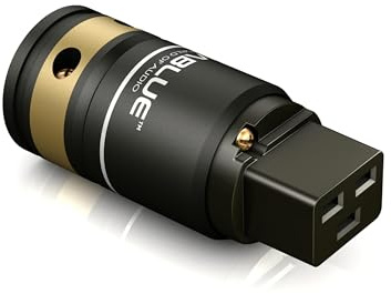 VIABLUE T6s Gerätebuchse 16A IEC C19* Stromstecker * 24 Karat echtvergoldet * Ultragrip Beschichtung * Zugentlastung * 1 Stück
