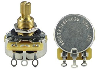 CTS 1pcs A500k-ohm Brass Split Shaft Pot Audio Taper Potentiometer for Electrical Guitar Bass Volume Tone Control