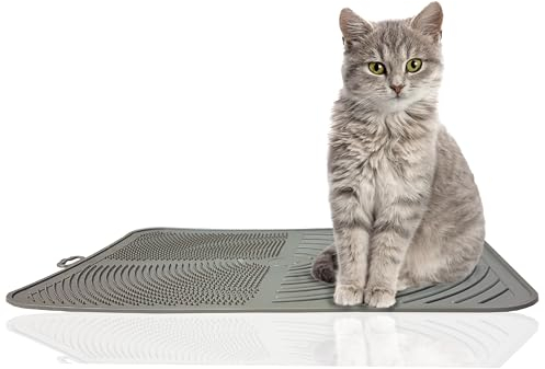 Rohrschneider Katzenklo Matte, Vorleger Katzentoilette grau