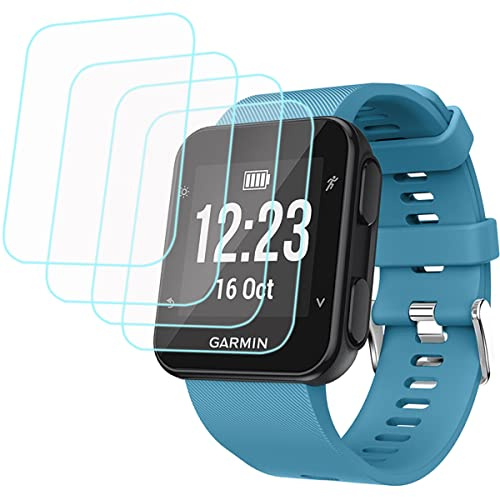 CKANDAY 4 Pack Screen Protector Compatible with Garmin Forerunner 35, Tempered Glass Protective Films Anti-Scratch High Definition Full Coverage Cover Smartwatch