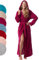Morgenstern Bademantel Damen mit Kapuze in fuchsia lang leicht Frauen Damenbademantel Hausmantel Duschmantel Baumwolle Microfaser Viskose Größe L