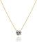 PAVOI 14K Gold Plated Crystal Solitaire 1.5 Carat (7.3mm) CZ Dainty Choker Necklace | Yellow Gold Necklaces for Women