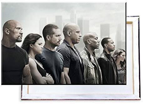 Unified Distribution Fast and Furious 7-120x80 cm Kunstdruck auf Leinwand • erstklassige Druckqualität • Dekoration • Wandbild