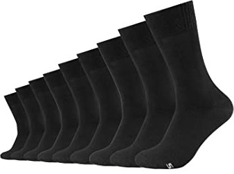 Skechers 9 Paar Herren Sportsocken Crew Socken SK41007, Farbe:Black, Socken & Strümpfe:43-46