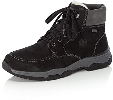 Rieker Herren Schnürstiefeletten 31240, Männer Stiefeletten,lose Einlage,wasserdicht,riekerTEX,übergangsschuhe,Men's,Man,schwarz (00),45 EU / 10.5 UK