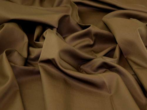 Tencel Twill Stoff, braun, einfarbig, Meterware