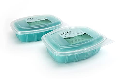 Paraffina all'aloe vera confezione da 2600 ml (980 g x 2 unità) SELAS. Per trattamenti terapeutici ed estetici di mani e piedi.