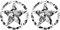 Destroyed Military Star Aufkleber US Army – Shapes Kit Pack – 2 Stück – 4x4 Offroad Auto Motorrad – verschiedene Größen 5 10 15 20 25 30 cm – Made in Italy (5 cm, Camouflage Snow)