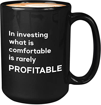 Taza de café comercial de 15 onzas negro - Cómodo es rara vez - Comerciante FInancial Empresario Empresario Inversor Corredores de inversión Brokers de bolsa