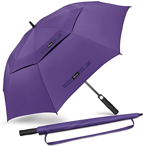 NINEMAX Large Golf Umbrella Windproof Strong 54/62/68 Inch,Extra Big Golf Umbrellas Automatic Open Double Canopy for Gents Women