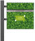 banjado® Standbriefkasten Anthrazit mit Namensschild Grüne Blätter & Zeitungsfach/Briefkasten mit Standfuß in Anthrazit/Postkasten A4 Einwurf inkl. Montagematerial & 2 Schlüsseln